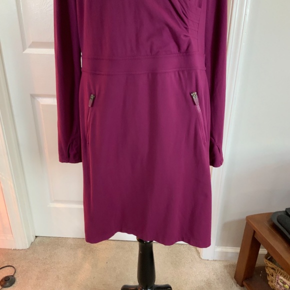 Athleta Suedy Lady Dress Nighshade Purple Athleisure Travel Dress Size XL - Picture 6 of 11